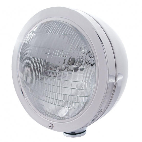 Stainless Steel "Bullet" Classic Headlight 6014 Bulb - View 1