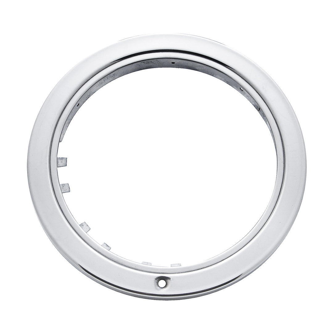 Stainless "Bullet" Headlight Bezel Without Turn Signal Cutout (Card) - View 1