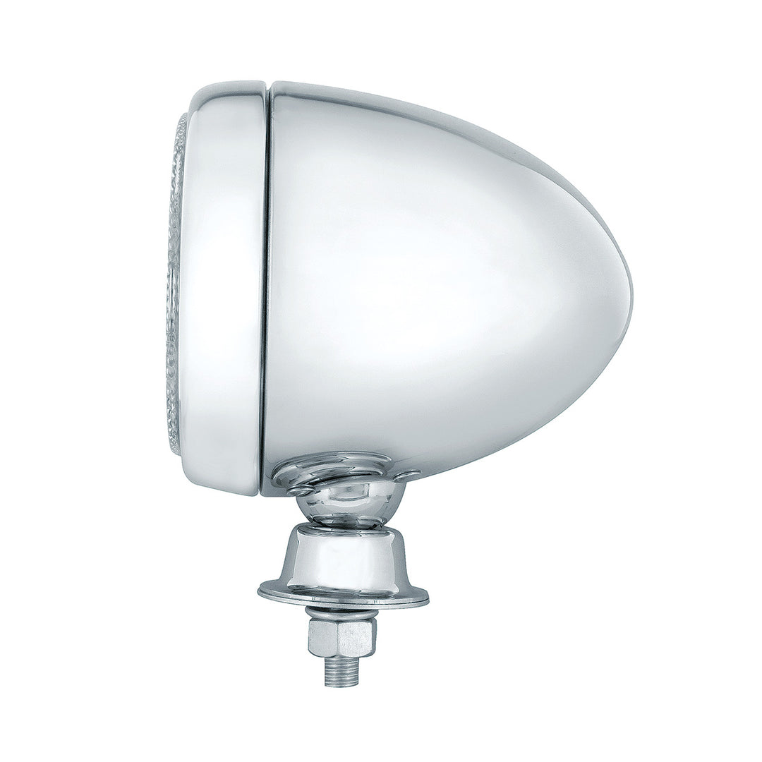 6 High Power LED Round Work Light With Teardrop Style Chrome Housing - View 3