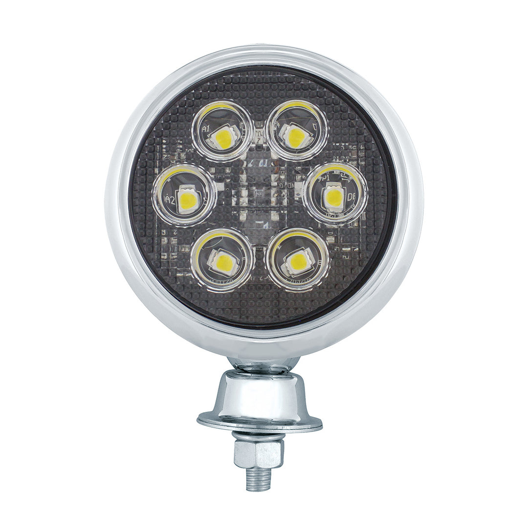 6 High Power LED Round Work Light With Teardrop Style Stainless Housing - View 1