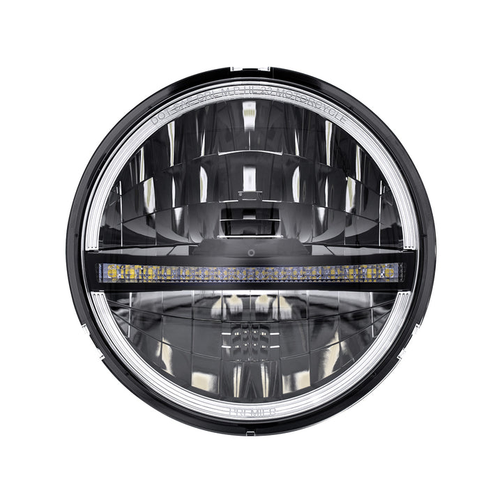 ULTRALIT - 20 High Power LED 5-3/4" Motorcycle Headlight With LED DRL/Position Light - Black - View 2