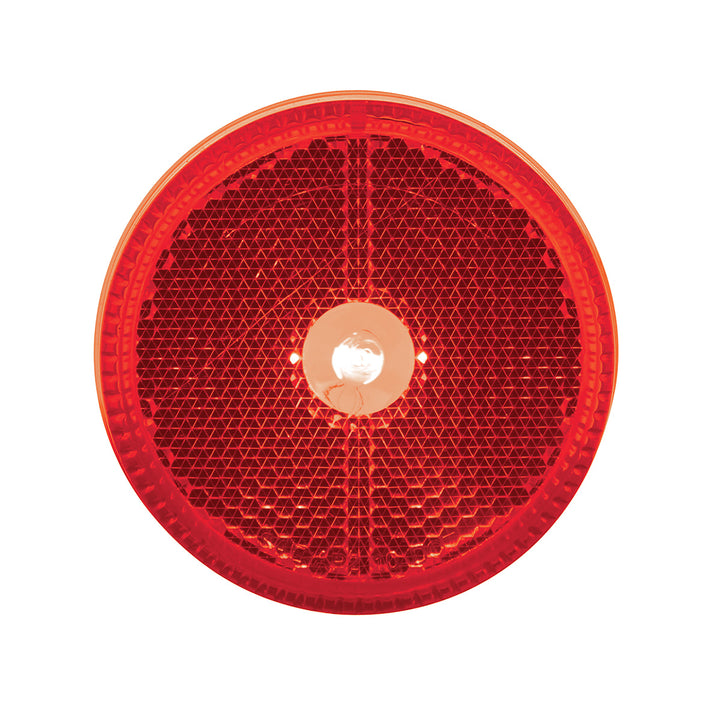 2.5" Round Reflectorized Light (Clearance/Marker) - Red Lens - View 1