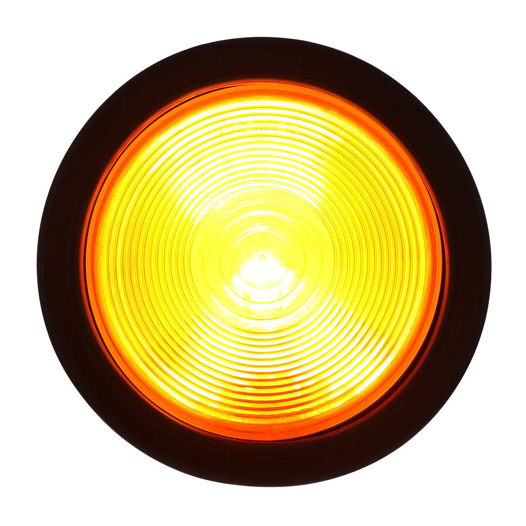 4" Round Dual Function Turn Signal Light Kit - Amber Lens - View 1