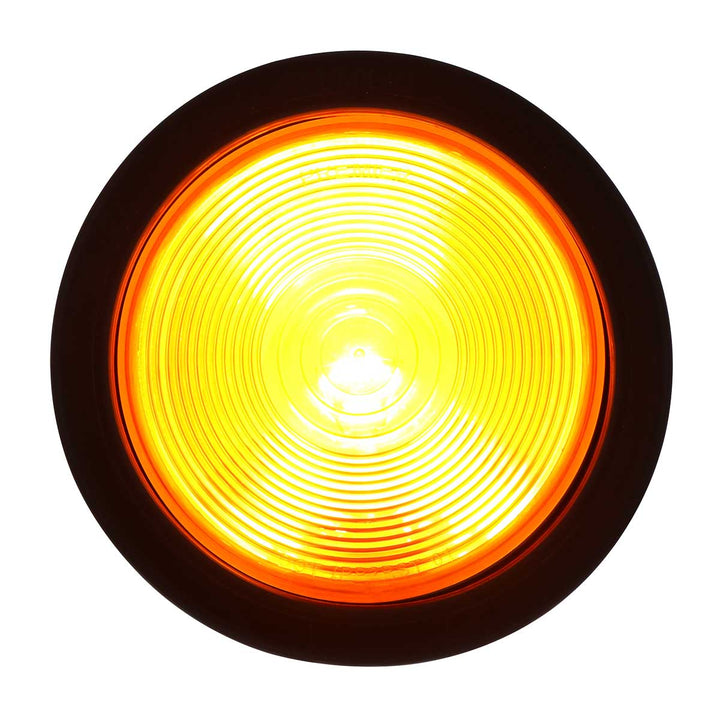 4" Round Dual Function Turn Signal Light Kit - Amber Lens - View 1