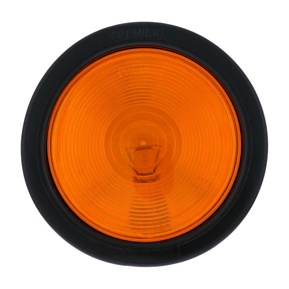 4" Round Dual Function Turn Signal Light Kit - Amber Lens - View 2