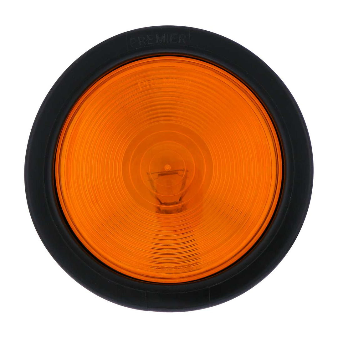 4" Round Dual Function Turn Signal Light Kit - Amber Lens - View 2