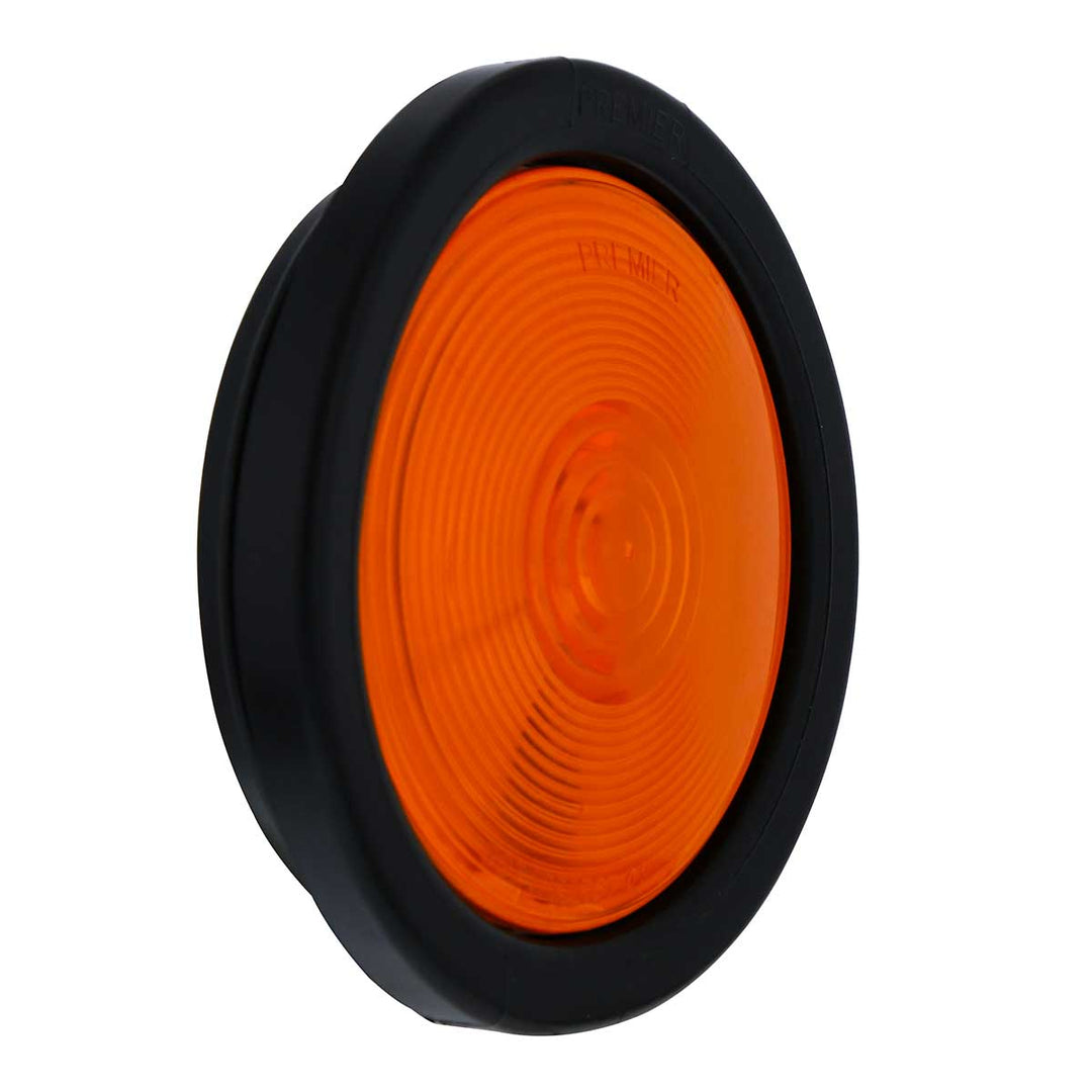 4" Round Dual Function Turn Signal Light Kit - Amber Lens - View 3