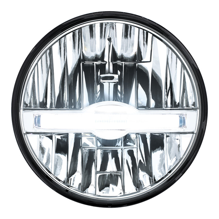 ULTRALIT - 7" High Power LED Headlight With White LED Position Light Bar - View 1