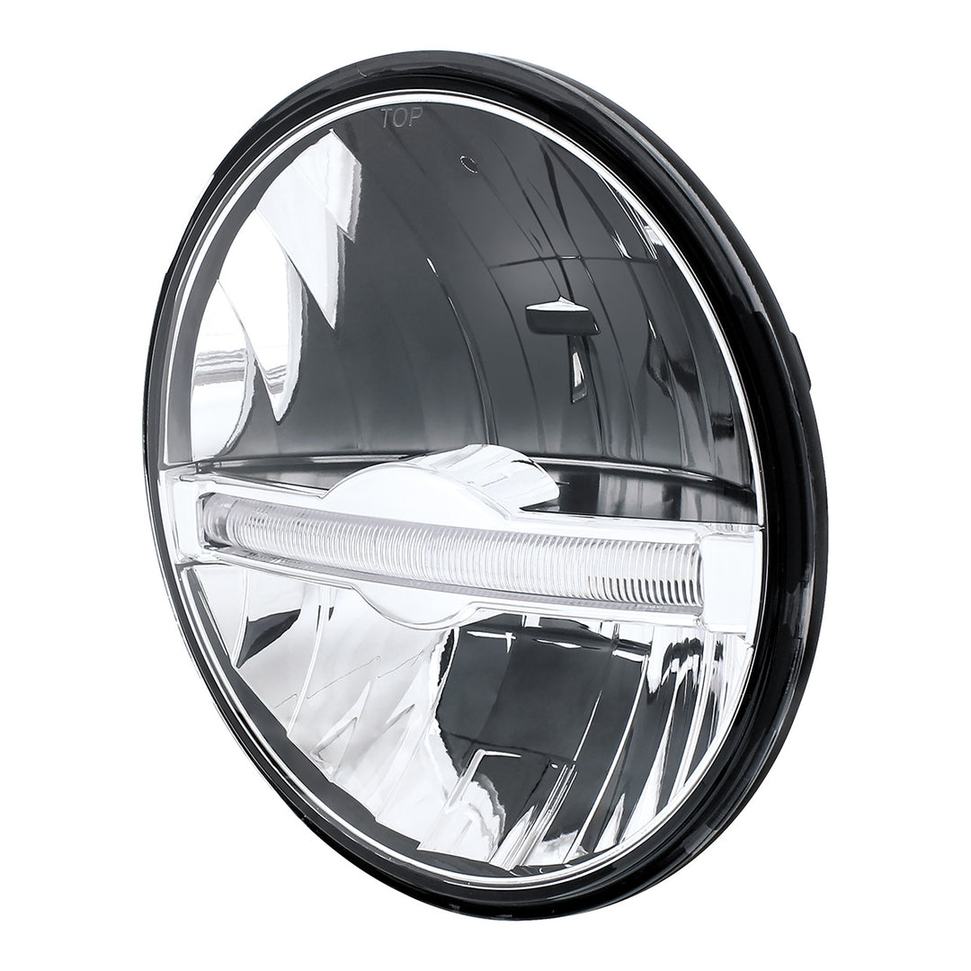 ULTRALIT - 7" High Power LED Headlight With White LED Position Light Bar - View 3