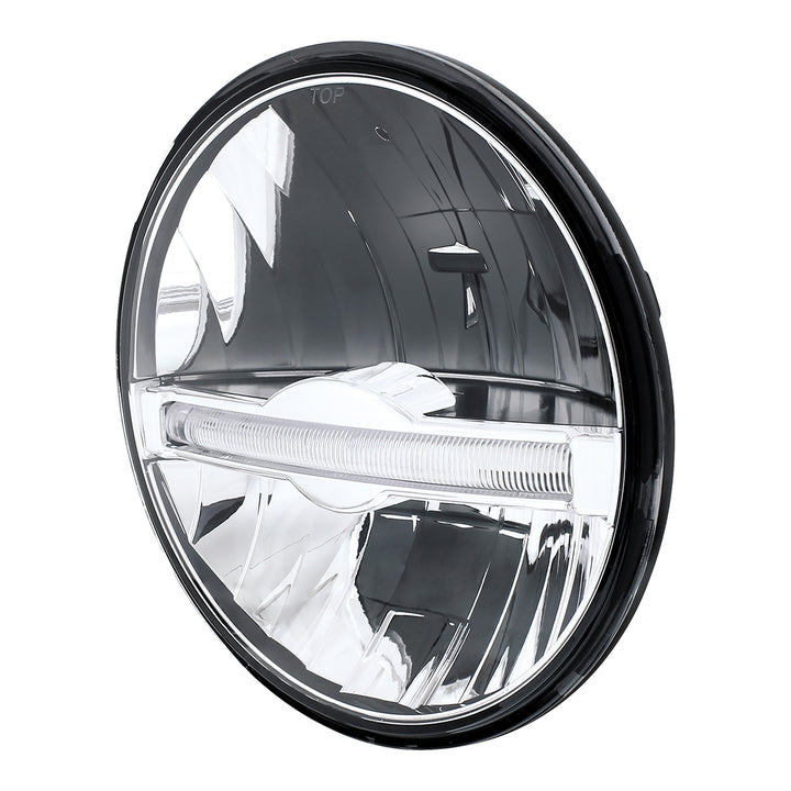ULTRALIT - 7" High Power LED Headlight With White LED Position Light Bar - View 3