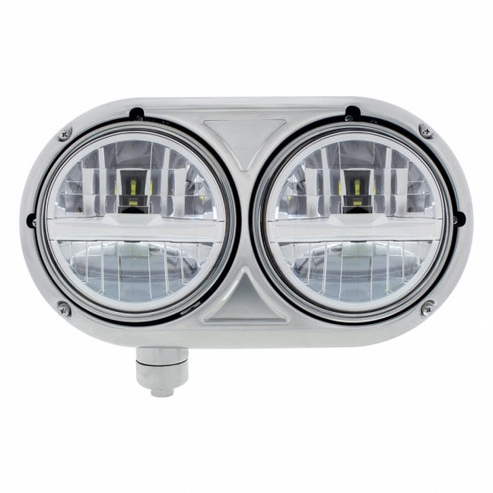 ULTRALIT - 8 High Power LED 5-3/4" Headlight - Silver - View 5