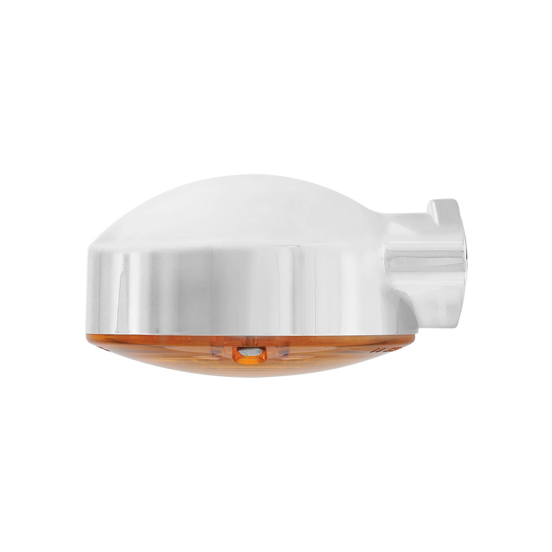 21 LED 3-1/4" Signal Light For Harley Motorcycle With Housing - Amber LED/Amber Lens - View 4