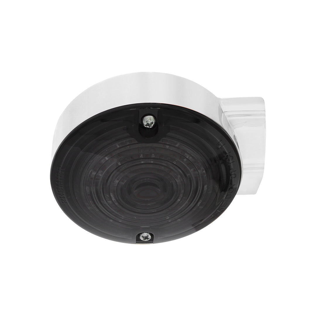 21 LED 3-1/4" Signal Light For Harley Motorcycle With Housing - Amber LED/Smoke Lens - View 3