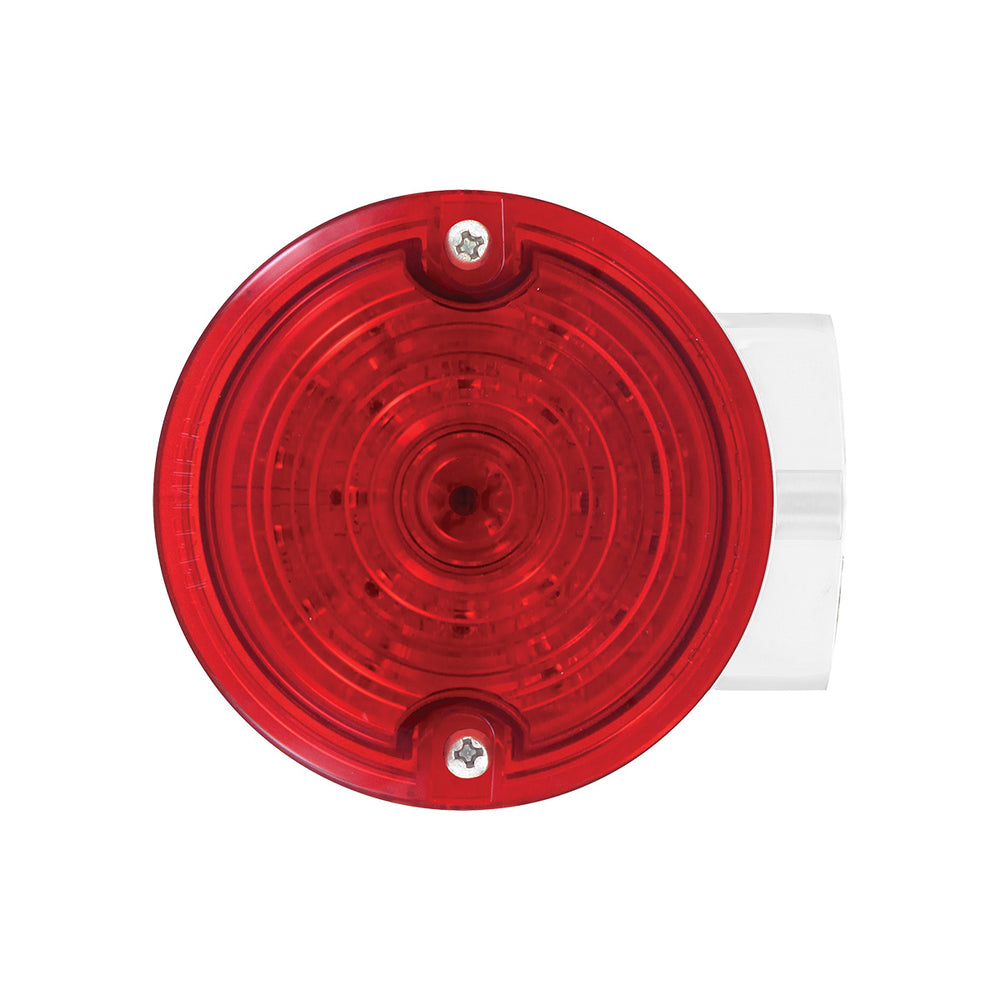 21 LED 3-1/4" Signal Light For Harley Motorcycle With Housing - Red LED/Red Lens - View 2