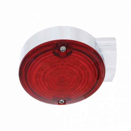 21 LED 3-1/4" Dual Function Signal Light For Harley Motorcycle With Housing - Red LED/Red Lens - View 3