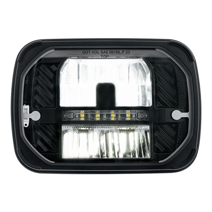 ULTRALIT - Heated 5"X7" LED Headlight With White Position Light - View 1