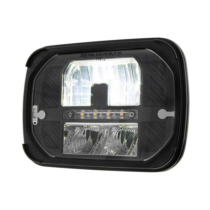 ULTRALIT - Heated 5"X7" LED Headlight With White Position Light - View 3