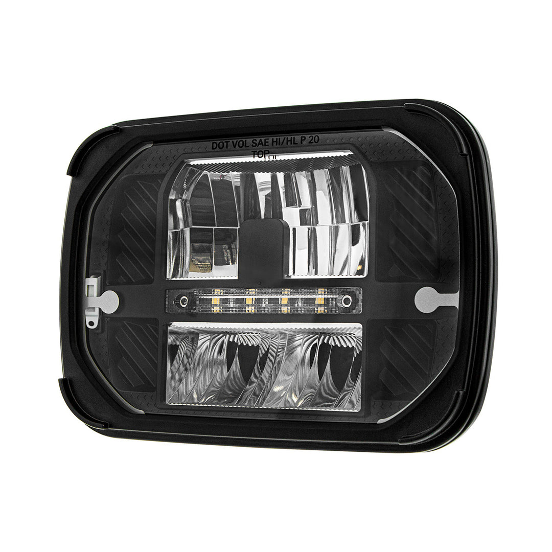 ULTRALIT - Heated 5"X7" LED Headlight With White Position Light - View 4