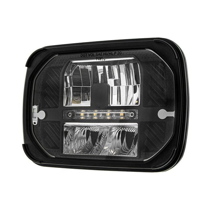 ULTRALIT - Heated 5"X7" LED Headlight With White Position Light - View 4