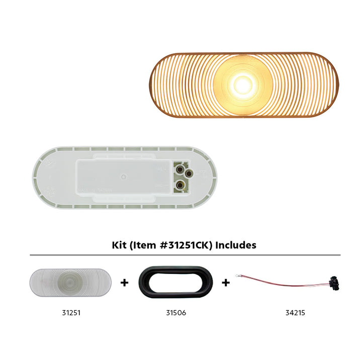 6" Oval Back-Up Light Kit - View 1