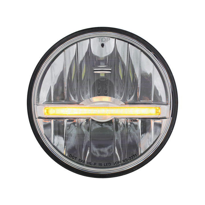 ULTRALIT - 9 LED 5-3/4" LED Headlight With Amber LED Position Light Bar - View 1