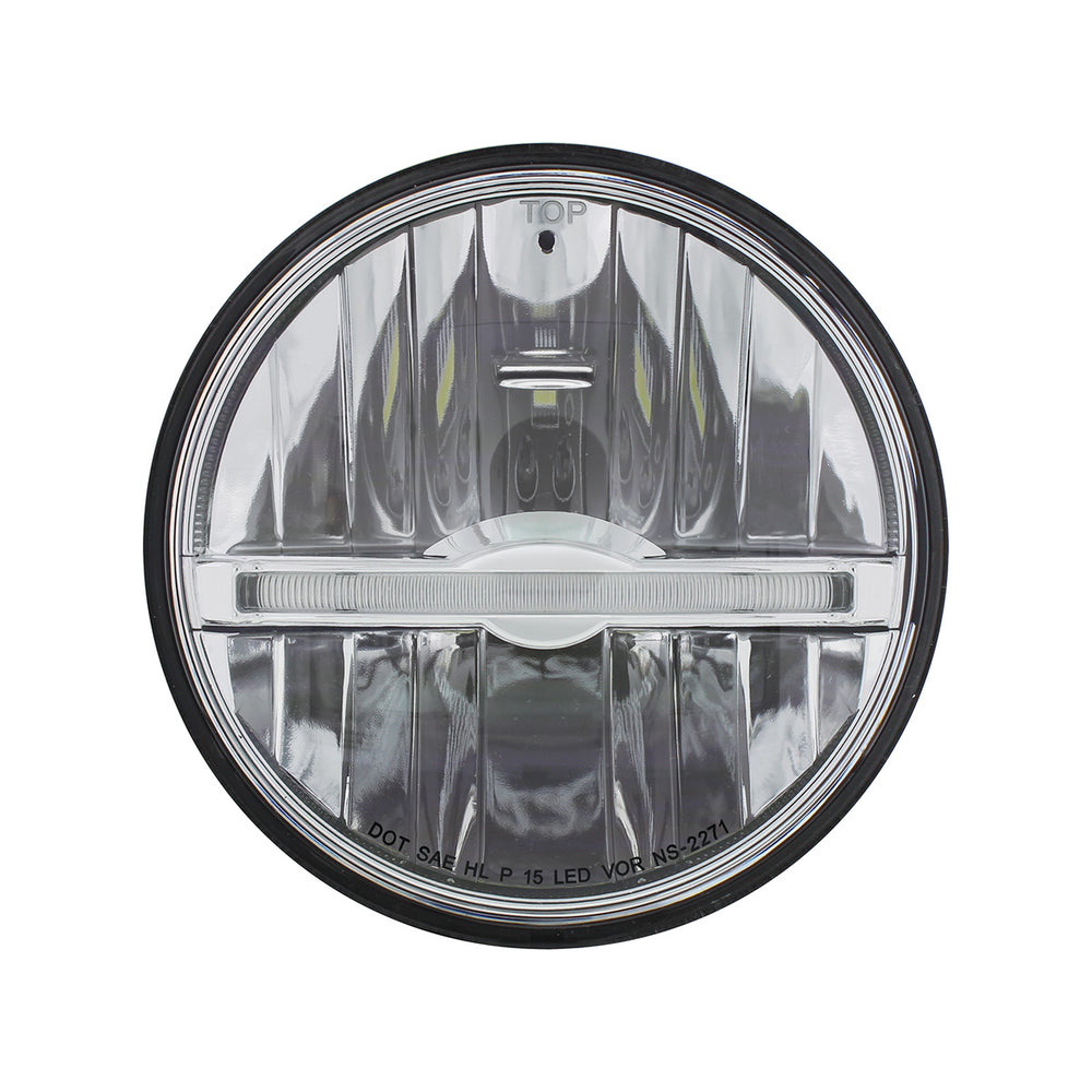 ULTRALIT - 9 LED 5-3/4" LED Headlight With Amber LED Position Light Bar - View 2