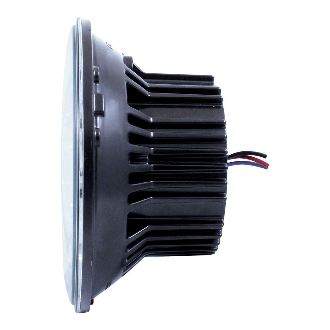 ULTRALIT - 11 High Power LED 7" Crystal Headlight - Chrome - View 3