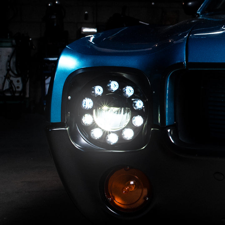 ULTRALIT - 11 High Power LED 7" Crystal Headlight - Chrome - View 5
