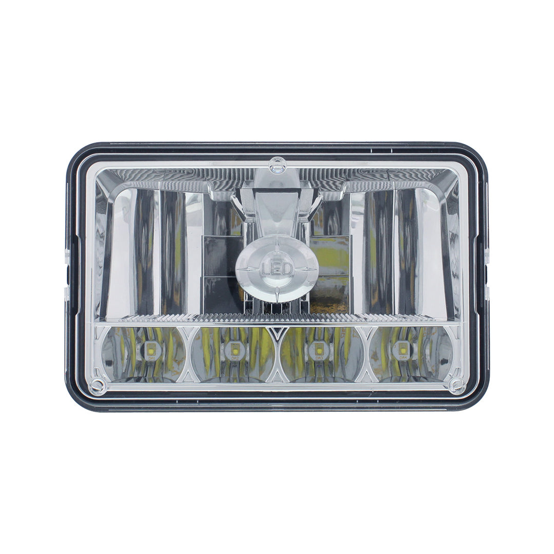 ULTRALIT - 5 LED 4" X 6" Crystal Headlight - High &amp; Low Beam - View 1