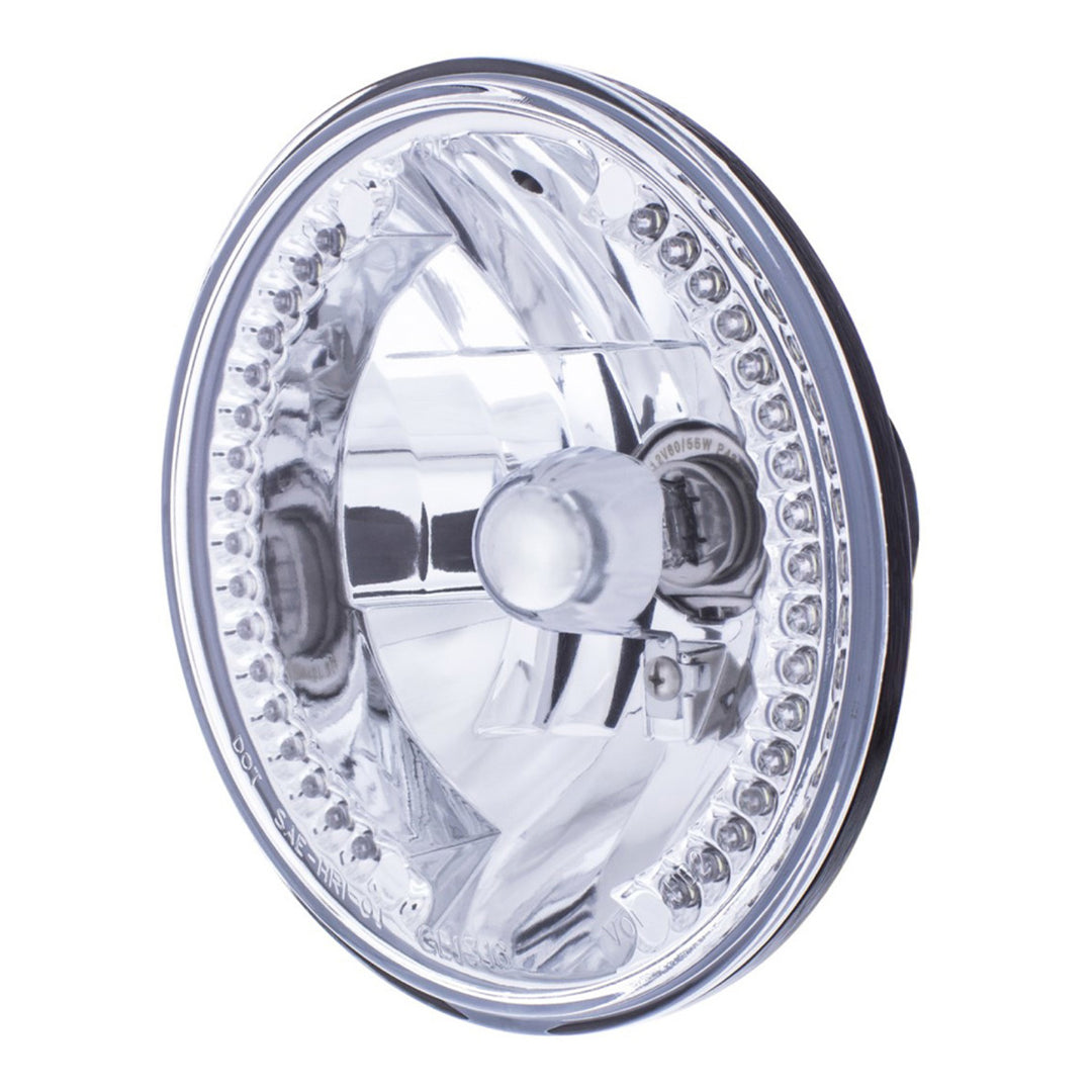 7" Crystal Headlight With 34 White LED Position Light - View 4