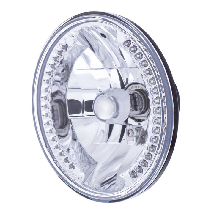 7" Crystal Headlight With 34 White LED Position Light - View 4