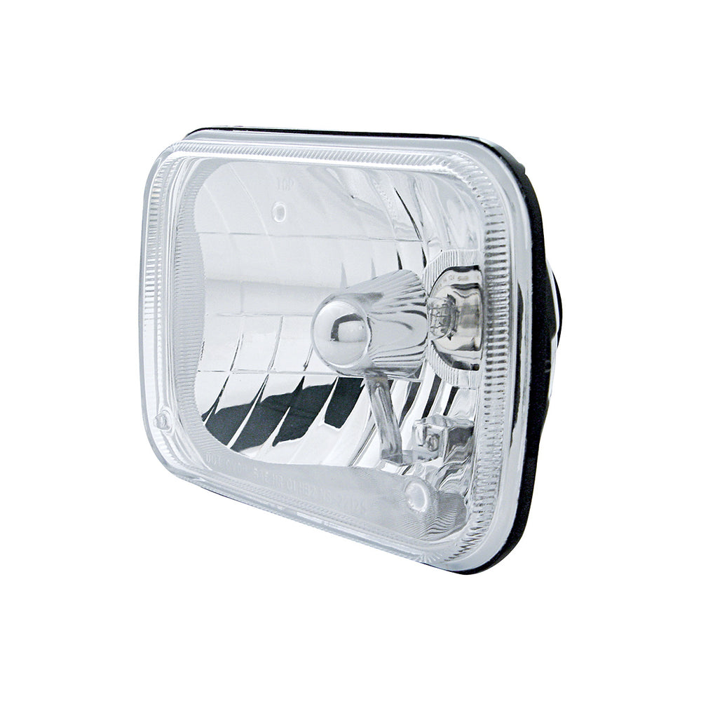 5" X 7" Crystal Rectangular Headlight, Glass Lens - View 2