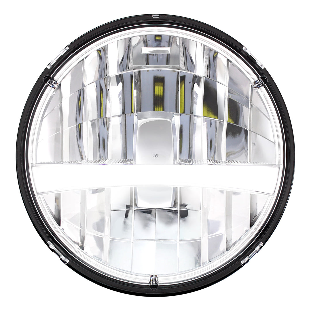 ULTRALIT - High Power LED 7" Headlight With White Position Light Bar - View 1
