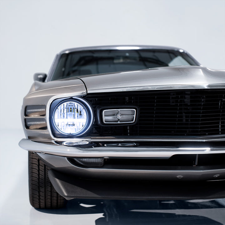 ULTRALIT - High Power LED 7" Headlight With White Position Light Bar - View 7