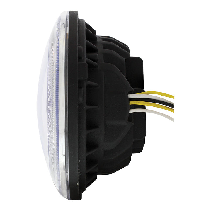 ULTRALIT - High Power LED 7" Projection Headlight With Dual Color LED Position Halo Ring - View 5