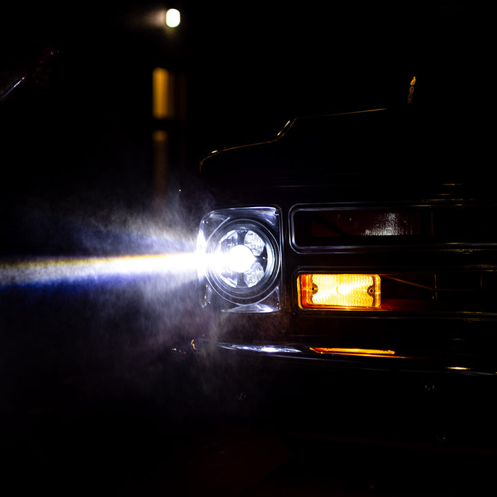 ULTRALIT - High Power LED 7" Projection Headlight With Dual Color LED Position Halo Ring - View 8