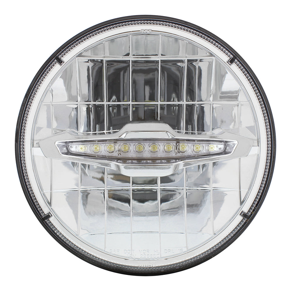 ULTRALIT - 3 High Power LED 7" Headlight With 10 White LED Position Light - View 2