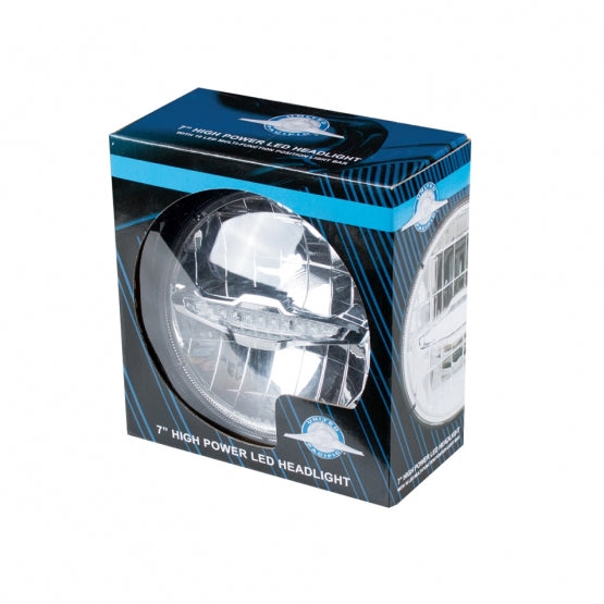 ULTRALIT - 3 High Power LED 7" Headlight With 10 White LED Position Light - View 6