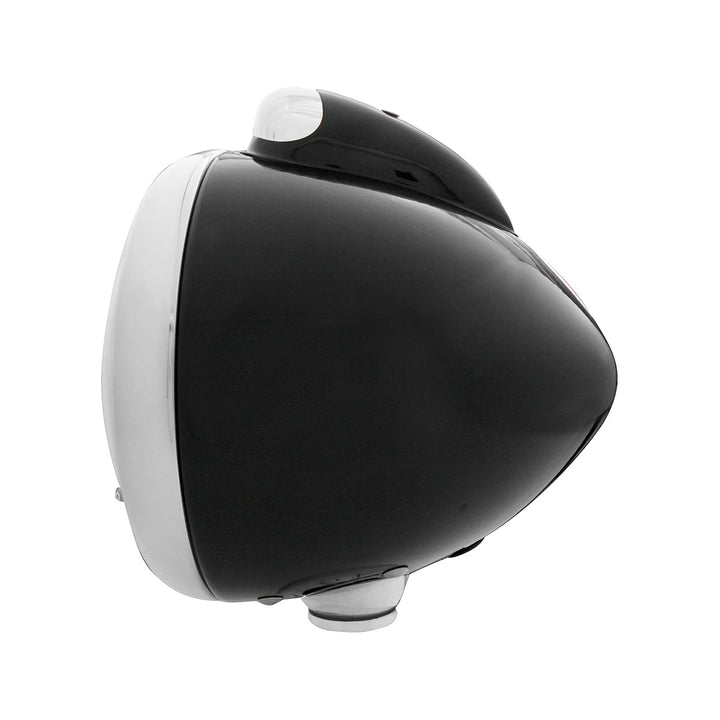 Black Guide 682-C Style Headlight H6024 &amp; LED Turn Signal - Clear Lens - View 2