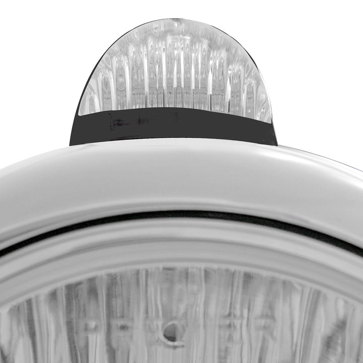 Black Guide 682-C Style Headlight H6024 &amp; LED Turn Signal - Clear Lens - View 3