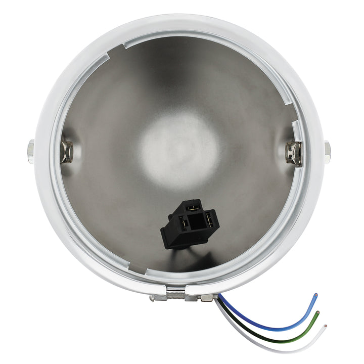 Chrome 5-3/4" Motorcycle Headlight Housing Only - Side Mount - View 1