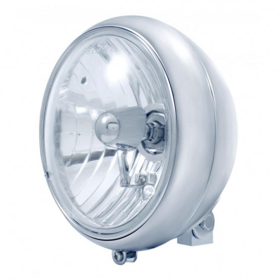 7" Motorcycle Headlight With Crystal H4 Halogen Bulb - View 1