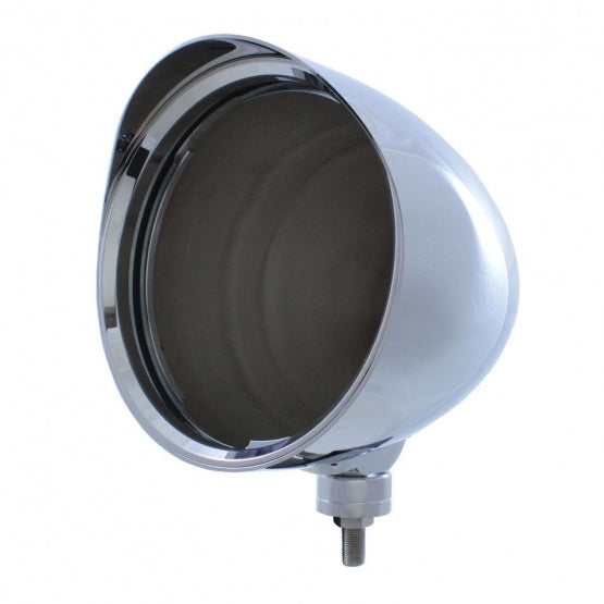 Chrome "CHOPPER" Headlight Housing With Smooth Visor - View 1