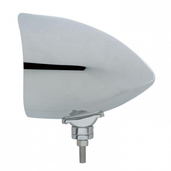 Chrome "CHOPPER" Headlight Housing With Smooth Visor - View 2