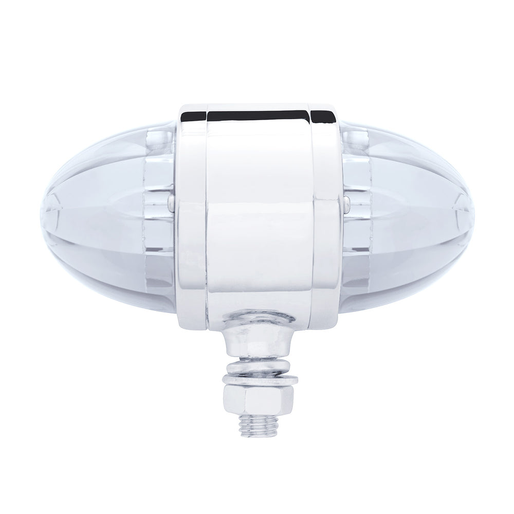 34 LED Watermelon Double Face Light W/Chrome Housing - Amber & Red LED/Clear Lens - View 2