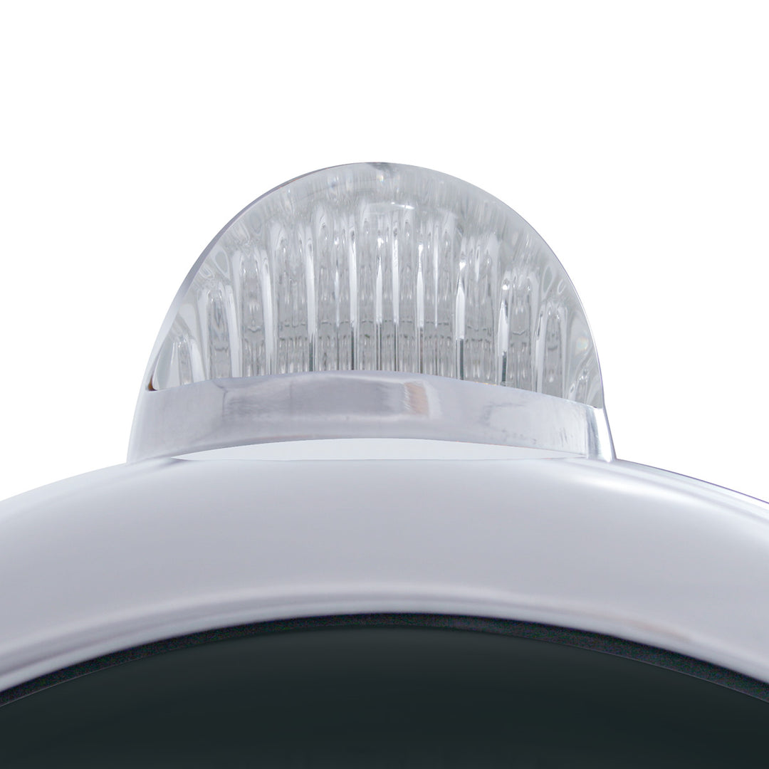 Stainless Steel Guide 682-C Headlight No Bulb With Dual Mode LED Signal - Clear Lens - View 2