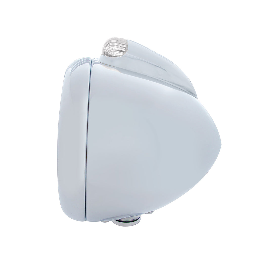 Stainless Steel Guide 682-C Headlight No Bulb With Dual Mode LED Signal - Clear Lens - View 3