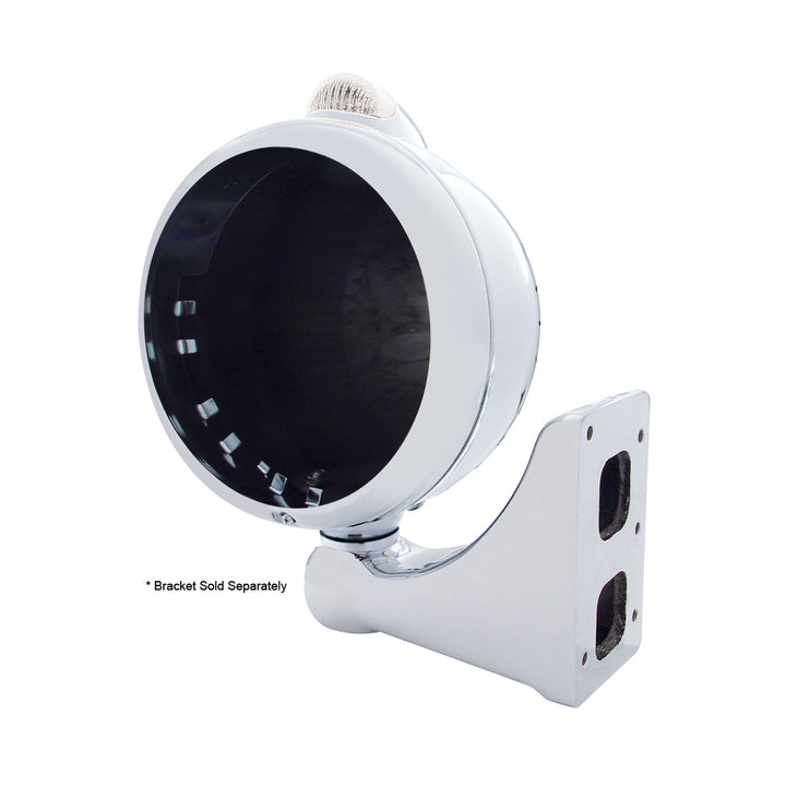 Stainless Steel Guide 682-C Headlight No Bulb With Dual Mode LED Signal - Clear Lens - View 4