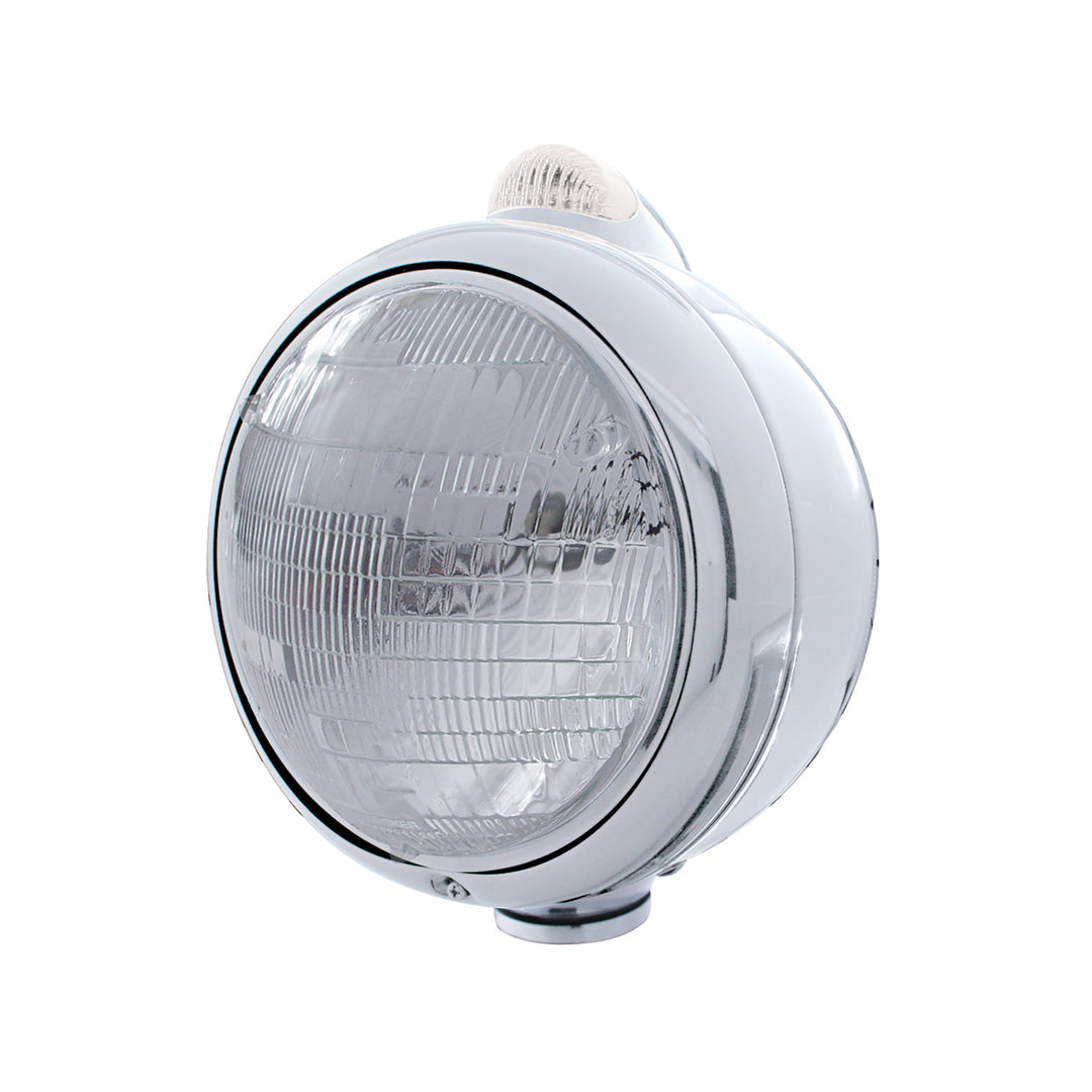 Stainless Steel Guide 682-C Headlight 6014 &amp; Dual Mode LED Signal - Clear Lens - View 1