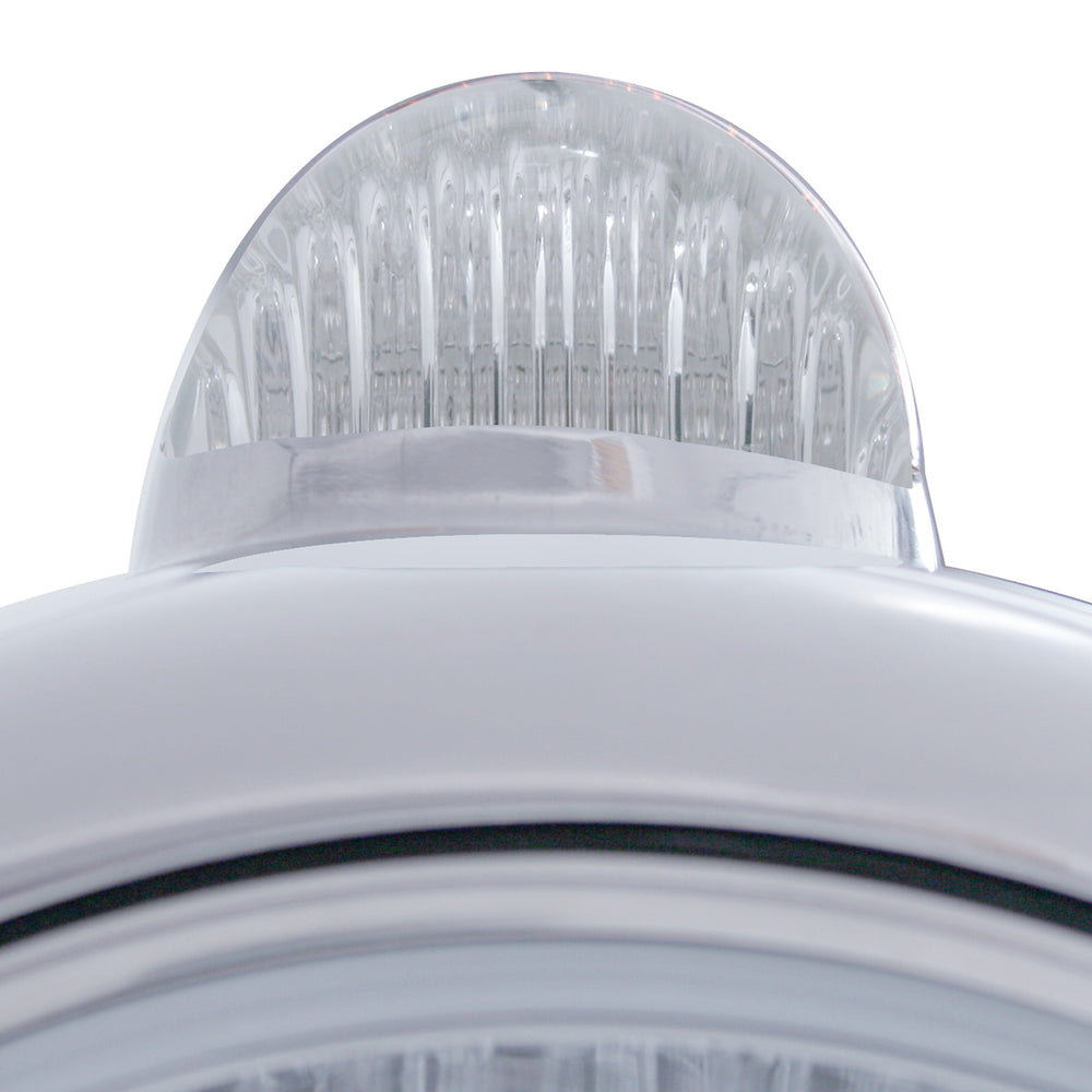 Stainless Steel Guide 682-C Headlight 6014 & Dual Mode LED Signal - Clear Lens - View 2